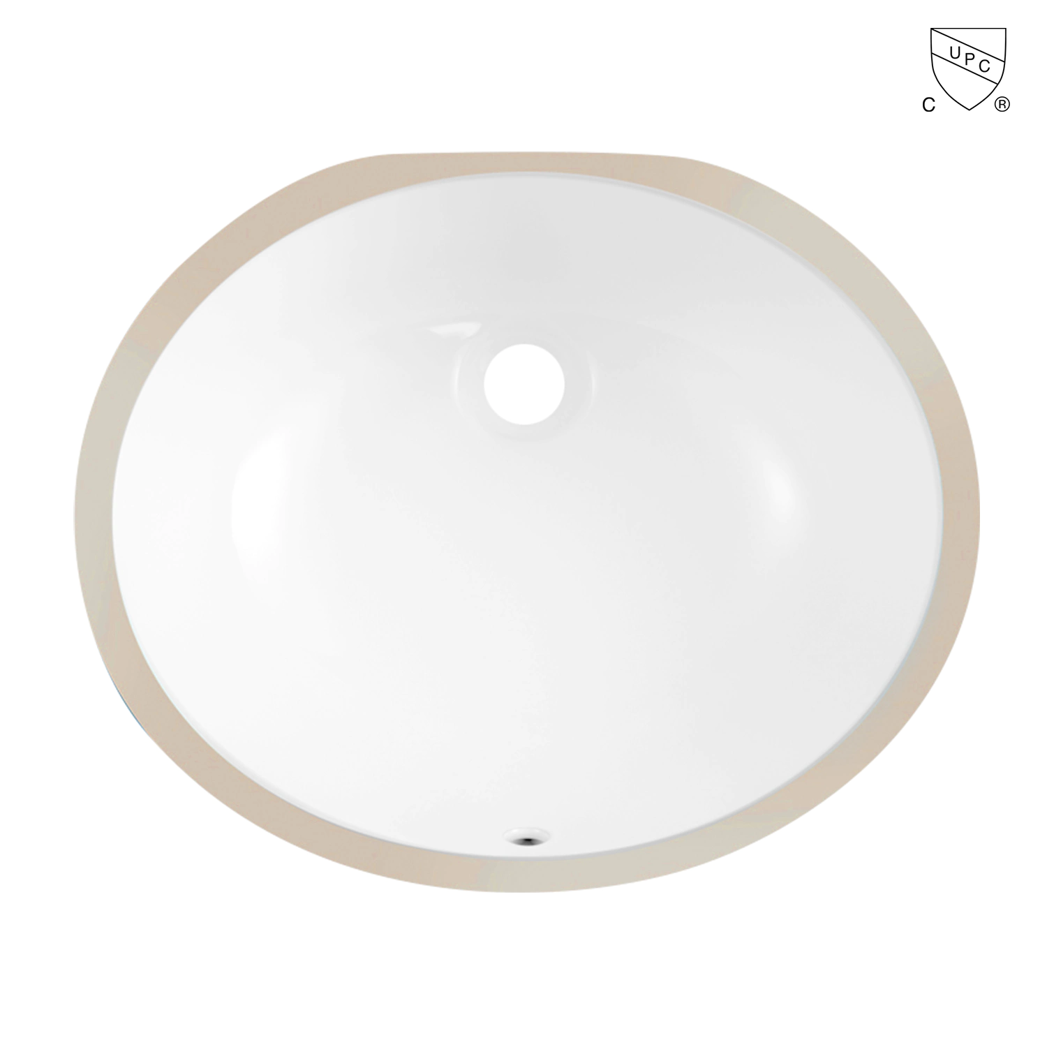 white 19'' oval undermount bathroom sink MU-2019C, by meilong ceramics company